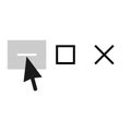 Cursor on minimize in square icon