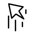 Cursor move icon design in filled and outlined style