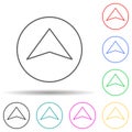 Cursor navigator multi color set icon. Simple thin line, outline vector of navigation icons for ui and ux, website or Royalty Free Stock Photo