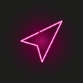 cursor neon style icon. Simple thin line, outline vector of web icons for ui and ux, website or mobile application Royalty Free Stock Photo