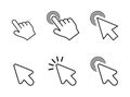 Cursor pointer computer mouse icon. Cursor click. Click cursor - stock vector. Vector illustration