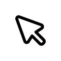 Cursor Pointer Icon Line Style Design Simple Vector Perfect Illustration Royalty Free Stock Photo