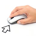 Cursor Pointer Mouse Click on white background Royalty Free Stock Photo