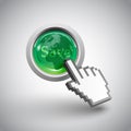 Cursor shows eco Earth Royalty Free Stock Photo