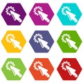 Cursor technology icons set 9 vector