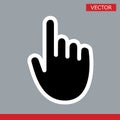 Cursor vector illustrationwith rounded corners pointer icon.