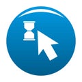 Cursor wait icon blue vector