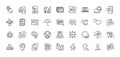 Cursor, Website search and Technical info line icons pack. For web app. Line icons. Vector
