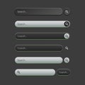 six search bar designs on a dark background Royalty Free Stock Photo