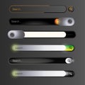 various search bar designs on a dark gray background Royalty Free Stock Photo