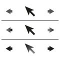 Cursors icon. Computer arrows set. Vector illustration. Eps 10. Royalty Free Stock Photo