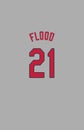 Curt Flood, St. Louis Cardinals Jersey Back