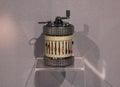 Curta II mechanical pocket calculator Royalty Free Stock Photo