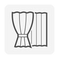 Curtain blind icon