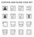 Curtain blind icon