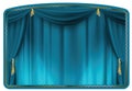 Curtain blue Royalty Free Stock Photo