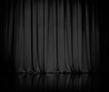 Curtain or drapes black theater background Royalty Free Stock Photo