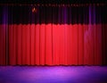 Curtain or drapes red background Royalty Free Stock Photo