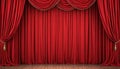 Curtain or drapes red background. Curtain or drapes red theater background Royalty Free Stock Photo