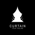 curtain logo vector icon illustration design