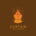 curtain logo vector icon illustration design