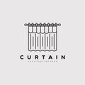 Curtain logo vector illustration design