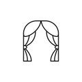 Curtain, magic, circus icon. Element of magic for mobile concept and web apps icon. Thin line icon for website design and