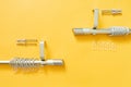 curtain rod for hanging curtains: a fully equipped set with brackets, screws, plastic inserts and rings with hooks for