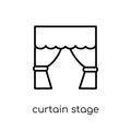 curtain stage icon from Entertainment collection. Royalty Free Stock Photo