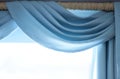 Curtain swags and tails stock photo Royalty Free Stock Photo