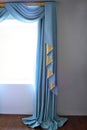 Curtain swags and tails stock photo Royalty Free Stock Photo