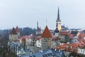 Curtain wall towers of Tallinn old town Royalty Free Stock Photo