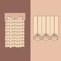 curtains and draperies interior decoration design ideas realistic icons collection isolated vector illustration