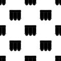 Curtains with drapery on the cornice.Curtains single icon in black style vector symbol stock illustration web. Royalty Free Stock Photo