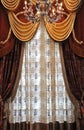 Curtains and droplight Royalty Free Stock Photo