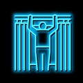 curtains fitting neon glow icon illustration Royalty Free Stock Photo