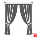 Curtains glyph icon Royalty Free Stock Photo