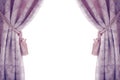 Curtains isolated on white background, purple Royalty Free Stock Photo