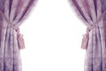 Curtains isolated on white background, purple Royalty Free Stock Photo