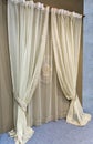 Curtains of transparent fabric with embroidery