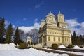 Curtea de Arges monastery in winter Royalty Free Stock Photo