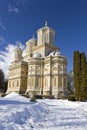 Curtea de Arges Monastery in winter Royalty Free Stock Photo