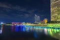 Curtis Hixon Park At Night, With Hillsborough River, Riverwalk and Museum