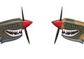 Curtiss P-40 nose closeup Royalty Free Stock Photo