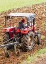 Curtorim, Goa/India- May 22 2020: Tractor and tiller, plower used in agriculture Machinery used in the field for cultivation