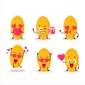 Curuba fruit cartoon character with love cute emoticon Royalty Free Stock Photo
