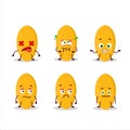 Curuba fruit cartoon character with nope expression Royalty Free Stock Photo
