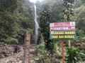 Curug Cijalu Waterfall, Purwakarta, West Java, a peaceful nature tour Royalty Free Stock Photo