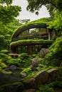 The Curvaceous Rock House in the Woods