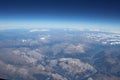 Curvature of the earth over the alps